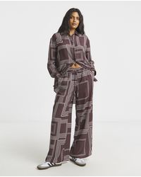 Simply Be - Herringbone Drawstring Wide Leg Trousers - Lyst