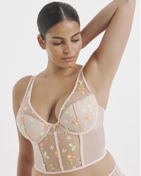 Simply Be - Cherries Embroidery Half Padded Ll Bra - Lyst