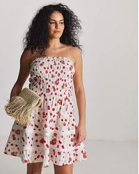 Simply Be - Cherry Print Bandeau Beach Dress - Lyst