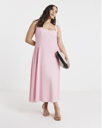 Simply Be - Scuba Crepe Waist Detail Midi - Lyst