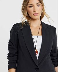 Simply Be - Single Breasted Blazer - Lyst