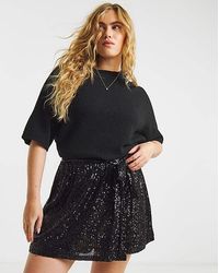 Simply Be - Sequin Wrap Skort - Lyst