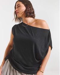 Simply Be - Off The Shoulder Mesh Top - Lyst