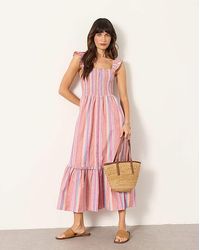 FatFace - Eva Stripe Midi Dress - Lyst