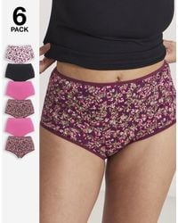 Pretty Secrets - 6 Pack Full Brief Knickers - Lyst