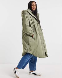 Simply Be - Fleece Lined Padded Parka Coat - Lyst