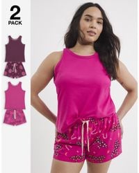 Pretty Secrets - 2 Pack Pyjama Short Sets - Lyst