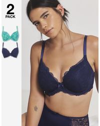 Pretty Secrets - 2 Pack Ella Lace Padded Plunge Bras - Lyst