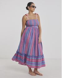 Beach To Beach - Stripe Maxi Beach Dress - Lyst