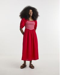 Simply Be - Shirred Dress - Lyst