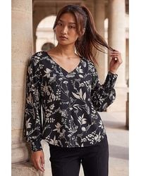 Roman - Roman Floral Puff Print Stretch Shirt - Lyst