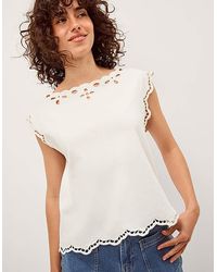 Monsoon - Gaia Floral Cutwork Top - Lyst