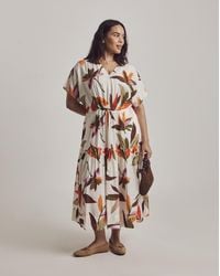 Julipa - V Neck Tiered Midi Dress - Lyst