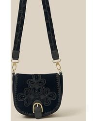 Monsoon - Dori Velvet Crossbody Bag - Lyst