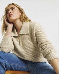Simply Be - Collared Rib Jumper - Lyst