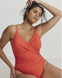 Simply Be - Medium Tummy Control Swimsuit - Lyst