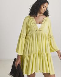 Figleaves - Frida Lime Beach Dress - Lyst