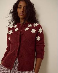 Monsoon - Erin Floral Embroidered Cardigan - Lyst