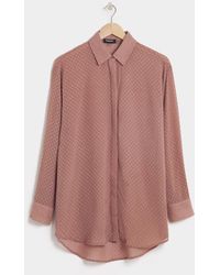 Simply Be - Textured Dobby Shirt With Bow Detail - Lyst