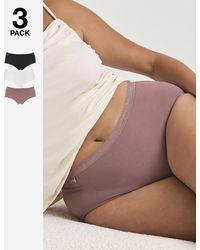 Sloggi - 3Pk Basic Midi Knicker Cocoa Mult - Lyst
