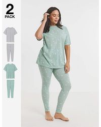 Simply Be - Floral Value 2 Pack Legging Set - Lyst