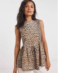 Simply Be - Peplum Bow Back Top - Lyst