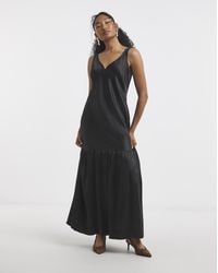 Flounce London - Satin Maxi Dress - Lyst