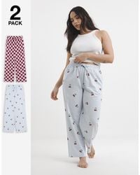 Pretty Secrets - Pack 2 Pj Bottoms - Lyst