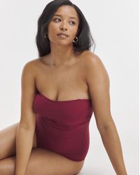 Figleaves - Icon V Bar Bandeau Swimsuit - Lyst