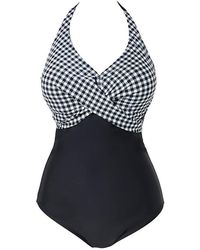 Figleaves - Tailor Twist Front Swimsuit - Lyst
