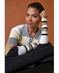 Roman - Roman Stripe Collar Rib Knit Jumper - Lyst