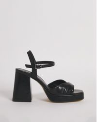 Simply Be - Twist Platform Heeled Sandals Ex Wide - Lyst