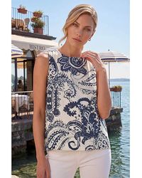 Roman - Roman Paisley Print Shell Top - Lyst