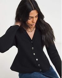 Simply Be - Cinched Waist Compact Cardigan - Lyst
