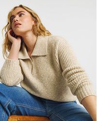 Simply Be - Collared Rib Jumper - Lyst