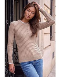 Roman - Roman Double Mock Ribbed Knit Jumper - Lyst