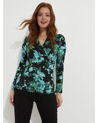 Joe Browns - Hallie Jersey Print Wrap Top - Lyst