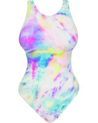 Simply Be - Euphoria High Leg Racer Back Swimsuit - Lyst