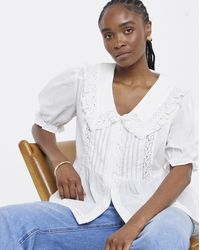 Simply Be - V Neck Collar Blouse - Lyst