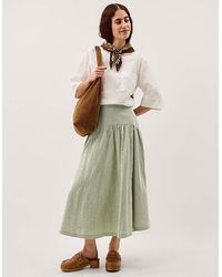 Monsoon - Gaia Gingham Midi Skirt - Lyst