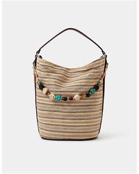 Accessorize - Stripe Charm Shoulder Bag - Lyst