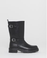 Simply Be - Strap Biker Boots Extra Wide - Lyst