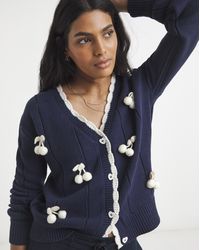 Simply Be - 3D Cherry Pointelle Cardigan - Lyst