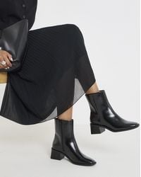 Simply Be - Square Toe Ankle Boot Wide - Lyst
