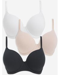 Pretty Secrets - 3 Pack Cotton T-Shirt Bras - Lyst