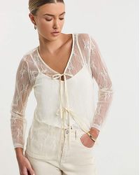 Simply Be - Lace Tie Front Cardi - Lyst