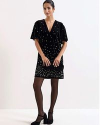 Phase Eight - Pennie Velvet Pearl Dress - Lyst