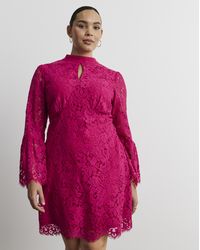 Joanna Hope - High Neck Lace Dress - Lyst