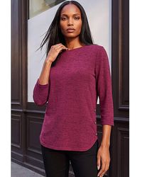 Roman - Roman Curved Hem Stretch Top - Lyst