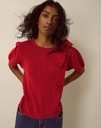 Monsoon - Sue Polka Dot Bow Jumper - Lyst